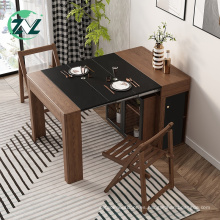 Mesa de comedor plegable multifuncional con taburete y mesa extensible